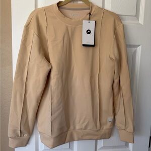 Sleek Sand Crewneck Sweatshirt by Fioboc